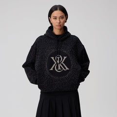 Kith Women Maverick Beaded Crest Hoodie - Black