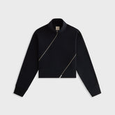 Kith Women Walden Fleece Asymmetrical Quarter Zip - Black