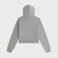 Lisa for Kith Women Tye Embroidered Lace Zip Hoodie - Cool Heather Grey