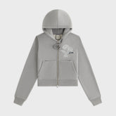 Lisa for Kith Women Tye Embroidered Lace Zip Hoodie - Cool Heather Grey