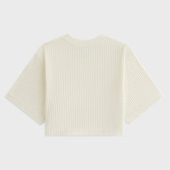 Kith Women Fei Waffle Cropped Tee - Sandrift