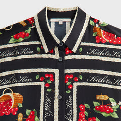 Kith Women Siena Cherry Button Up Shirt - Black