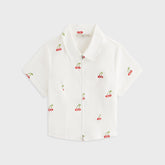Kith Women Caela Cherry Oxford Zip Shirt - White