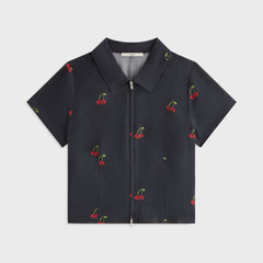 Kith Women Cayla Cherry Zip Shirt - Black