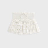 Lisa for Kith Women Mariko Mesh Ruffle Mini Skirt - White