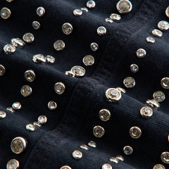 Lisa for Kith Women Nari Studded Denim Mini Skirt - Black