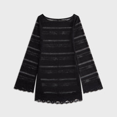 Lisa for Kith Women Odette Logo Lace Mini Dress - Black