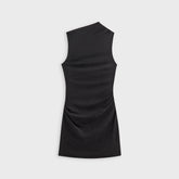 Kith Women Delphi Draped Sueded Mini Dress - Black