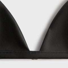 Lisa for Kith Women Braelyn Faux Leather Bra - Black