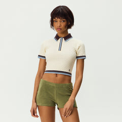Kith Women Taylen Basketweave Sweater Polo - Nano
