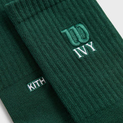 Kith Ivy for Wilson Logo Crew Socks - Ivy Green