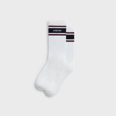 Kith Ivy for Wilson Stripe Logo Crew Socks - White / Port Royal