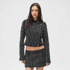 Lisa for Kith Women Deion Studded Denim Jacket - Black