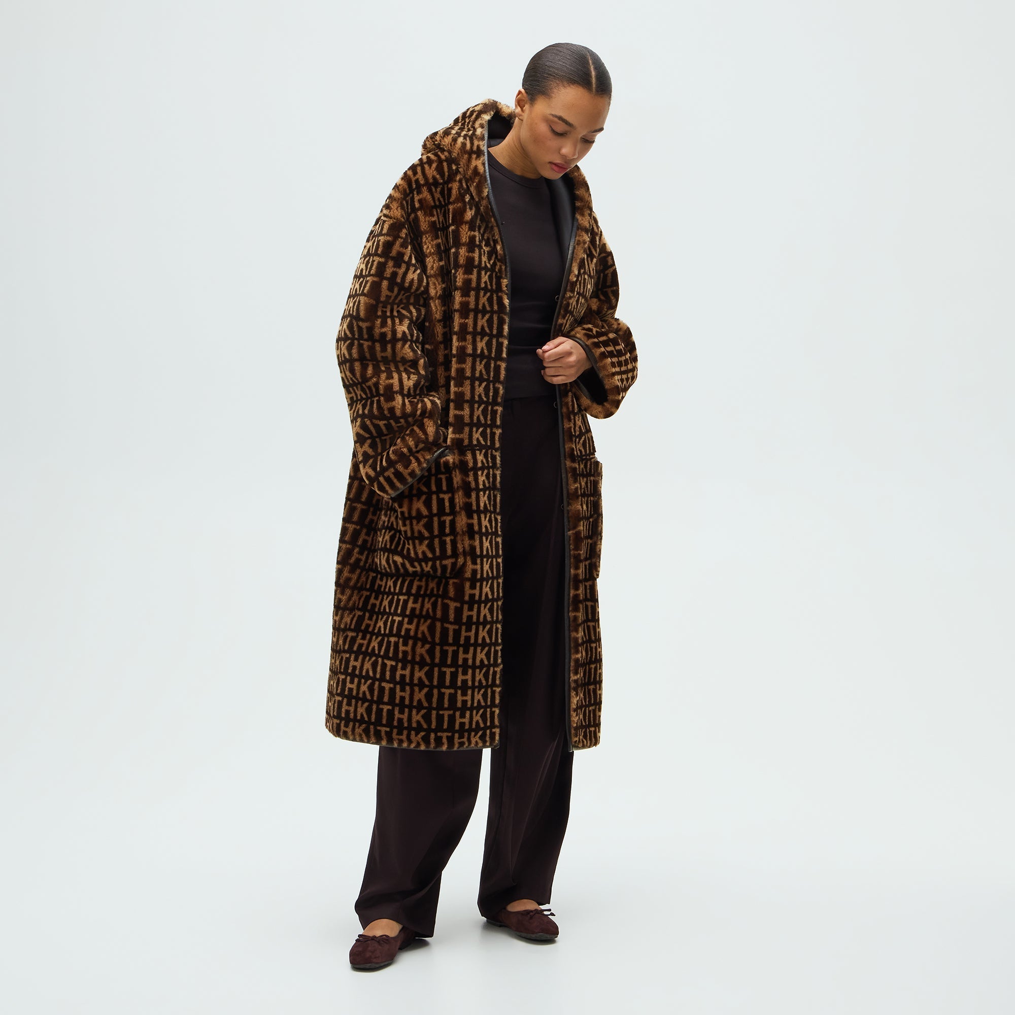 Kith Women Monogram Shearling Coat - Legacy