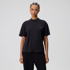 Kith Women Mockneck Vintage Sueded Tee - Black