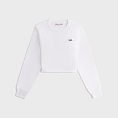 Kith Women Lucy Cropped Long Sleeve II Tee - White