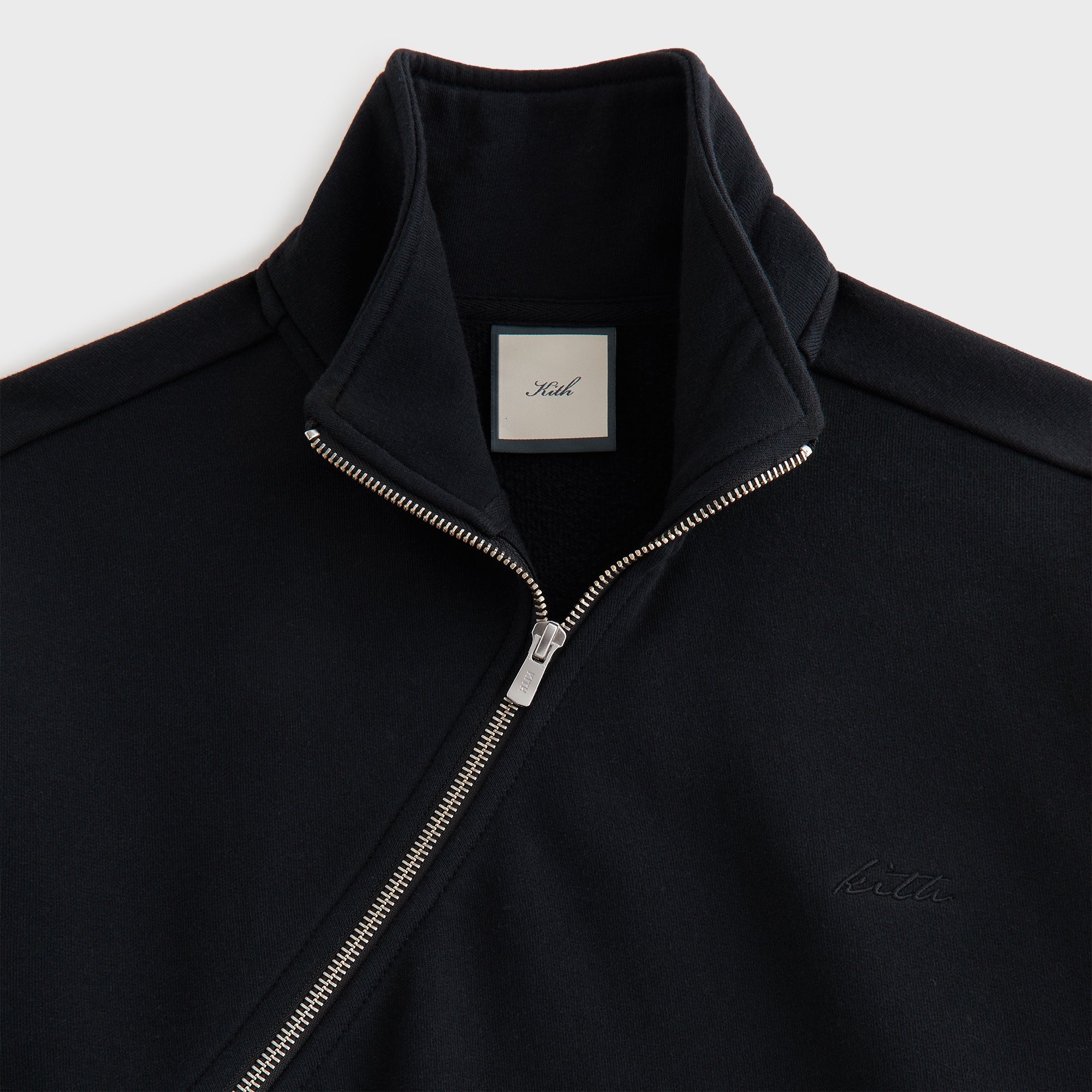 Kith Women Walden Fleece Asymmetrical Quarter Zip - Black