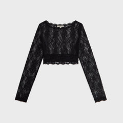 Lisa for Kith Women Piera Lace Long Sleeve Top - Black