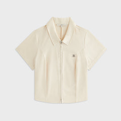 Kith Women Caela Zip Polo Shirt - Silk