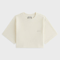 Kith Women Fei Waffle Cropped Tee - Sandrift