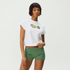 Kith Women Mulberry Vintage Sticker Tee - White