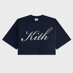 Kith Women Min Towel Terry Cropped Tee - Nocturnal