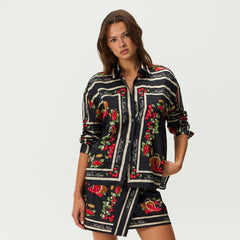 Kith Women Siena Cherry Button Up Shirt - Black