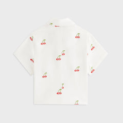 Kith Women Caela Cherry Oxford Zip Shirt - White