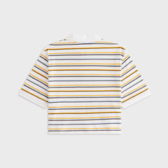 Kith Women Sadie Stripe Pique Polo - White