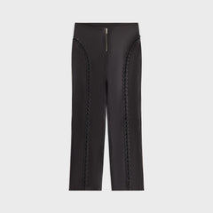 Lisa for Kith Women Cerise Leather Lace Up Pant - Black