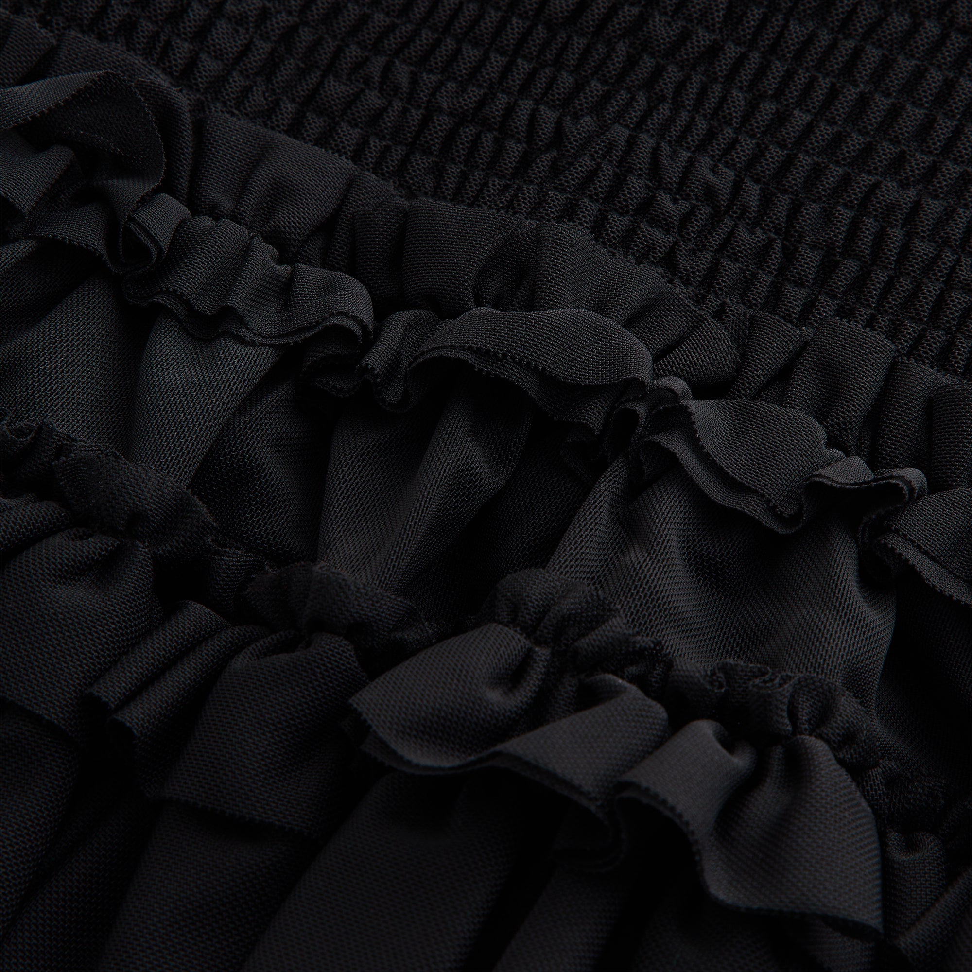 Lisa for Kith Women Mariko Mesh Ruffle Mini Skirt - Black