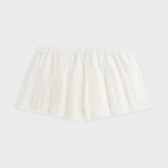 Kith Women Sashi Sheer Pleated Short - White
