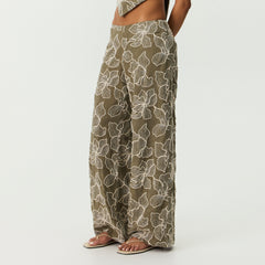 Kith Women Petra II Embroidered Pant - Dome