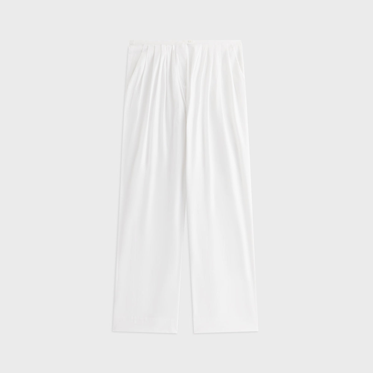 Kith Women Tahli Poplin Pleated Wide Pant - White