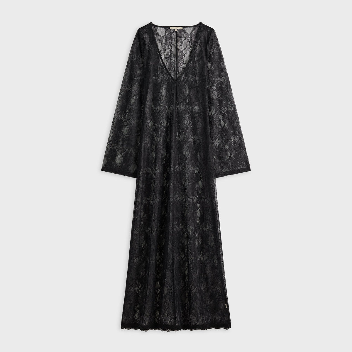 Lisa for Kith Women Lyla V-Neck Lace Maxi Dress - Black