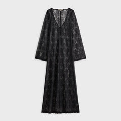 Lisa for Kith Women Lyla V-Neck Lace Maxi Dress - Black