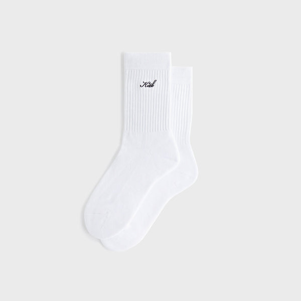 Kith Women Script Classic Crew Socks - White