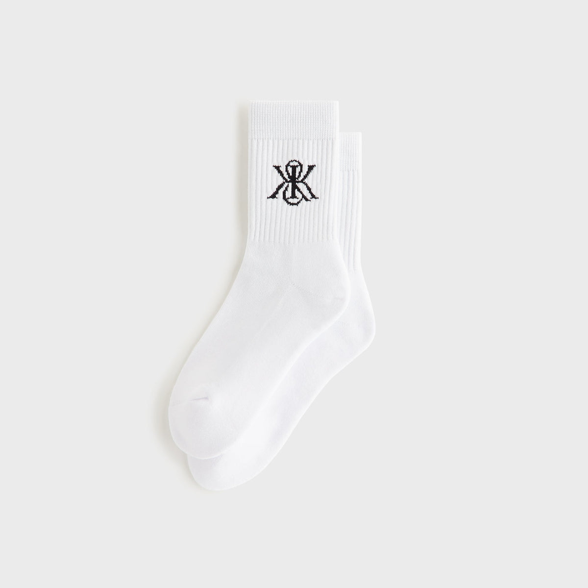 Kith Women Crest Cotton Mid Crew Socks - White