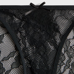 Lisa for Kith Women Floral Lace Intimates Set - Black