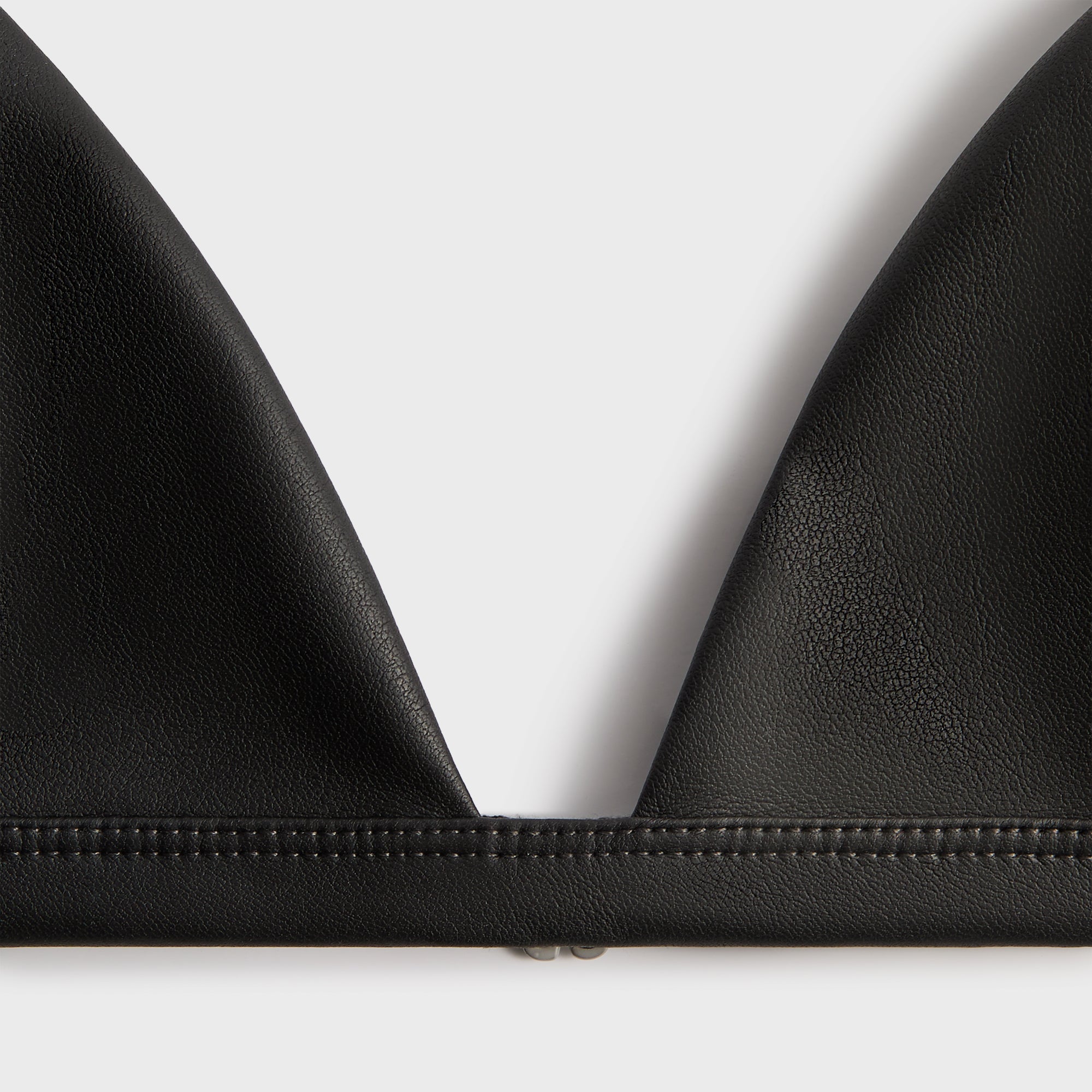 Lisa for Kith Women Braelyn Faux Leather Bra - Black