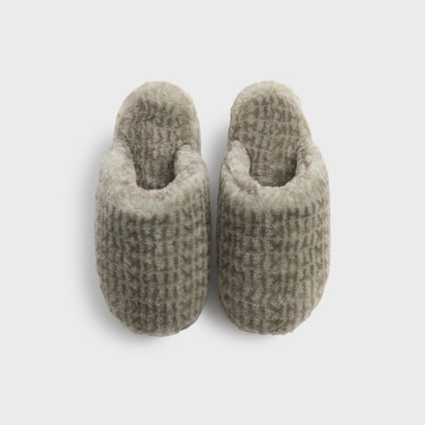 Kith Women Monogram Shearling Slippers - Palais