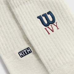 Kith Ivy for Wilson Logo Crew Socks - Gray Heather